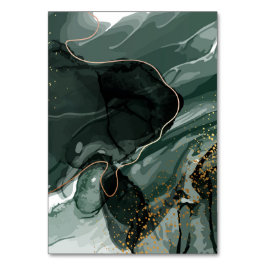 Smaragdgrüne und goldene Marmorplatte, Marmorhinte Tischnummer