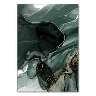 Smaragdgrüne und goldene Marmorplatte, Marmorhinte Tischnummer