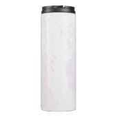 Smaragdgrüne violette Blumen Thermosbecher (Rückseite)