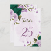 smaragdgrüne violette Tischnummer (Vorne/Hinten)