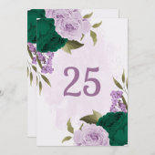 smaragdgrüne violette Tischnummer (Vorne/Hinten)