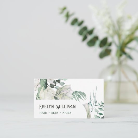 Smaragdgrüne Visitenkarte (Stehend Vorderseite)