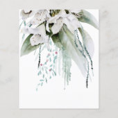 smaragdgrüne weiße Blume Flyer (Hinten)