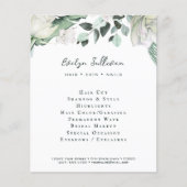 smaragdgrüne weiße Blume Flyer (Vorne)