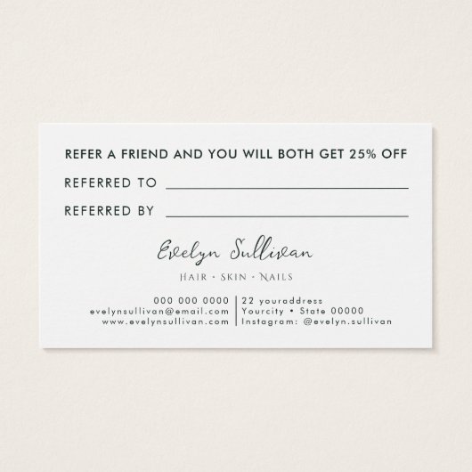 smaragdgrüne, weiße Blume Referenzkarte (Rückseite)