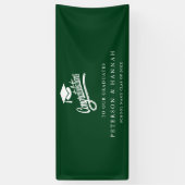 Smaragdgrüne Zwillinge-Abschlussgratulation Banner (Vertikal)