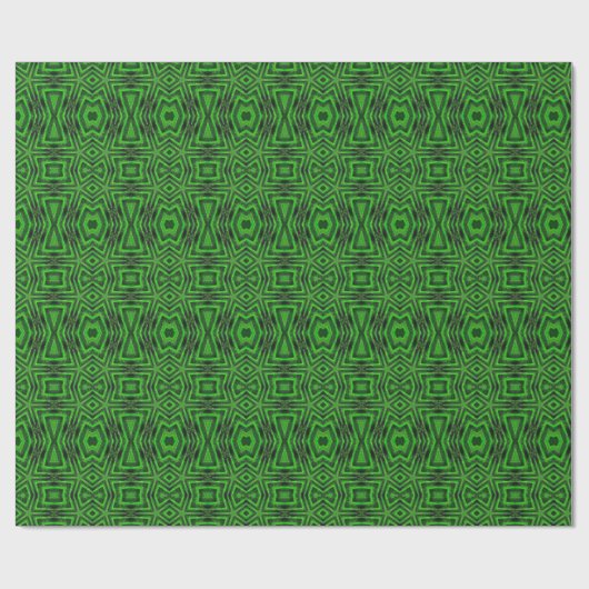 Smaragdgrünen geometrischen, modernen Kunstferien Geschenkpapier (Flach)