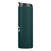 Smaragdgrüner Berg Personalisiert Maßgeschneidert Thermosbecher (Nach rechts gedreht)