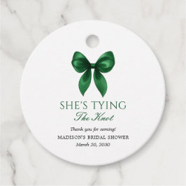 Smaragdgrüner Bogen: Sie heiratet - Junggesellinne Geschenkanhänger