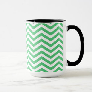 Smaragdgrüner Chevron; Schultafel Tasse