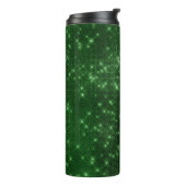 Smaragdgrüner Diamant-Sequin Thermosbecher (Nach links gedreht)