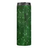 Smaragdgrüner Diamant-Sequin Thermosbecher (Rückseite)