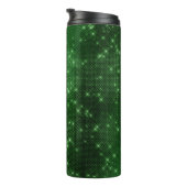 Smaragdgrüner Diamant-Sequin Thermosbecher (Nach rechts gedreht)