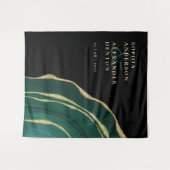 Smaragdgrüner Edelstein Schwarze Hochzeit Wandteppich (Vorderseite (Horizontal))