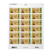 Smaragdgrüner Eiffelturm Paris-Adressetiketten Adressaufkleber (Vorne)