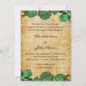 Smaragdgrüner eiffelturm Paris Hochzeit einladen Einladung (Rückseite)