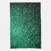 Smaragdgrüner falscher Glitter funkelt Handtuch (Vertikal)