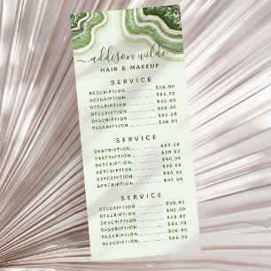 Smaragdgrüner Glitter-Achat-Geode Luxe Chic Werbekarte