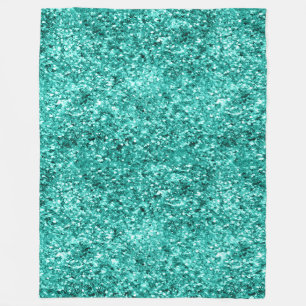 Smaragdgrüner Glitter-Geburtstag Fleecedecke