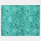 Smaragdgrüner Glitter-Geburtstag Fleecedecke (Vorderseite (Horizontal))