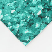 Smaragdgrüner Glitter-Geburtstag Fleecedecke (Ecke)