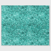 Smaragdgrüner Glitter-Geburtstag Geschenkpapier (Flach)