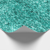 Smaragdgrüner Glitter-Geburtstag Geschenkpapier (Ecke)