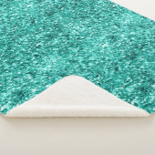 Smaragdgrüner Glitter-Geburtstag Sherpadecke (3/4)