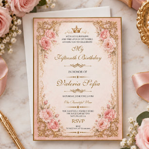Smaragdgrüner Gold Schmetterling Quinceañera 15. Einladung