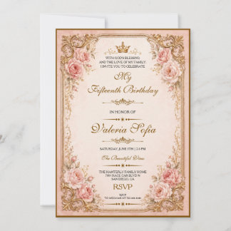 Smaragdgrüner Gold Schmetterling Quinceañera 15. Einladung