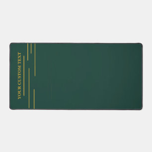 Smaragdgrüner goldener geometrischer personalisier schreibtischunterlage