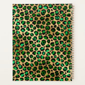 Smaragdgrüner Goldleopard motivierend 2026 Planer (Rückseite)