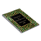 Smaragdgrüner Goldleopard motivierend Notizblock (Rechte Seite)