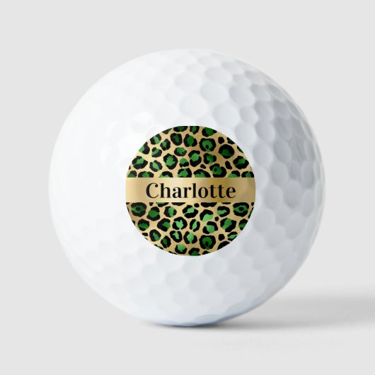 Smaragdgrüner Leopardenname Golfball (Vorderseite)