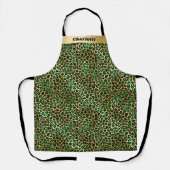 Smaragdgrüner Leopardenname Schürze (Vorderseite)