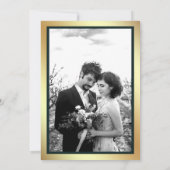 Smaragdgrüner Marmor Gold Foto Hochzeit Save The Date (Rückseite)