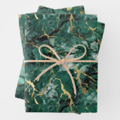 Smaragdgrüner Marmor mit Gold Geschenkpapier Set (Beispiel)