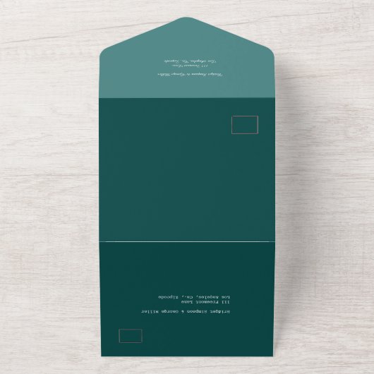 smaragdgrüner Meeresmarmor All In One Einladung (Außenbereich)