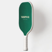 Smaragdgrüner minimaler moderner klassischer Name Pickleball Schläger (Links)
