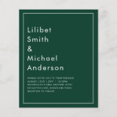 Smaragdgrüner, monochromer Text Flyer (Vorne)