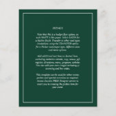 Smaragdgrüner, monochromer Text Flyer (Hinten)