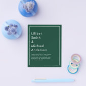 Smaragdgrüner, monochromer Text Flyer (Einzeln)