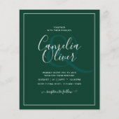 Smaragdgrüner, monochromer Text Flyer (Vorne)