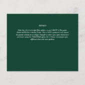 Smaragdgrüner, monochromer Text Flyer (Hinten)