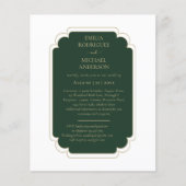 Smaragdgrüner, monochromer Text Flyer (Vorne)