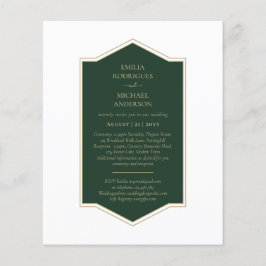 Smaragdgrüner, monochromer Text Flyer