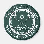 Smaragdgrüner Name und Clubname Datum Magnet (Vorne)