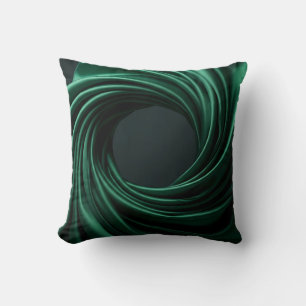 Smaragdgrüner Satin-Spiral-Luxuskissen Kissen