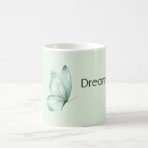 Smaragdgrüner Schmetterlingstraum Kaffeetasse