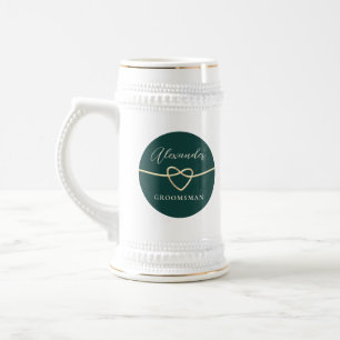 Smaragdgrüner Trauzeuge Bierstein Bierglas